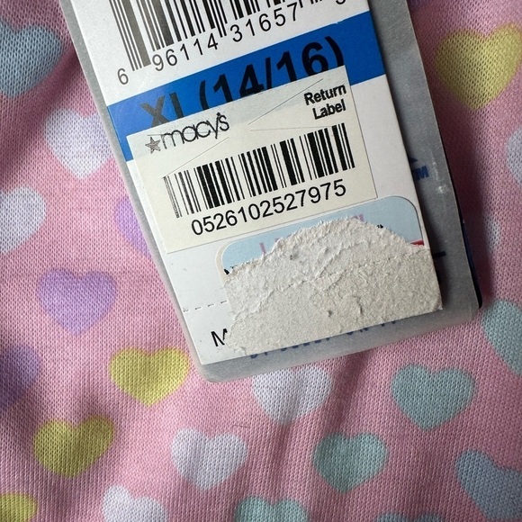Max‎ & Olivia girls sleep pants xl 14/16 Hearts Macy’s lounge pants spring 2025 - Picture 6 of 6